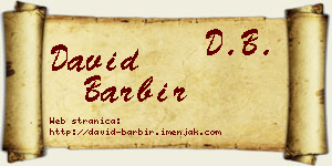 David Barbir vizit kartica
